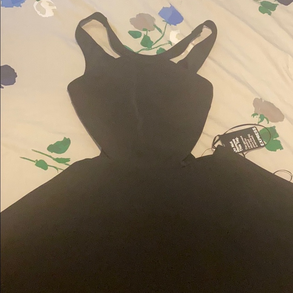 Express skater dress in black